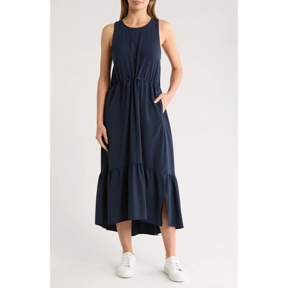 NWT Zella Pursuit Tiered Midi Dress -- M
